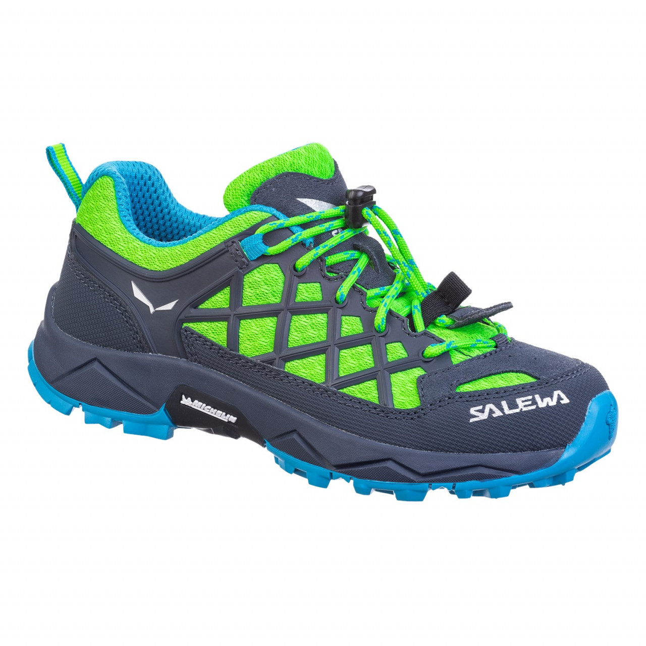 Zapatillas De Montaña Niños Chile - Salewa Wildfire - Azules/Verde/Azules - MCGB-01938